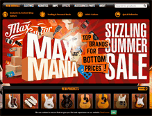 Tablet Screenshot of maxguitarstore.com